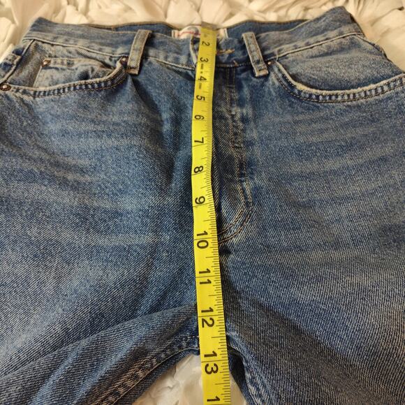 Free People We The Free Jeans Womens 25 Blue High Rise Button Fly Vintage Wash - Picture 12 of 14